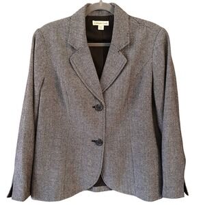 Coldwater‎ Creek Women's Wool Blend Blazer Herringbone Suit Jacket Size 12P
